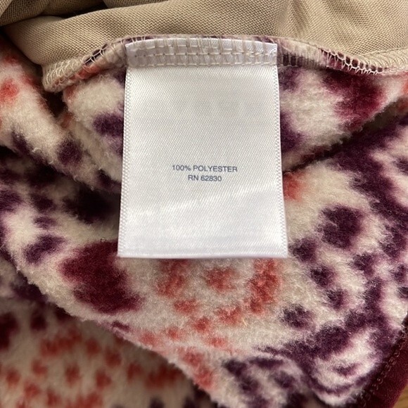 Lands End Womens Herritage Classic Fleece Snap Neck Pullover Size XS Aztec Soft - Picture 7 of 7